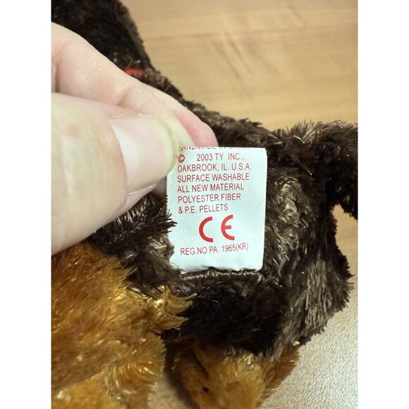 TY Beanie Baby AMIGO the Dog Plush (Internet Exclusive) (6 inch) Stuffed Animal - Picture 8 of 8